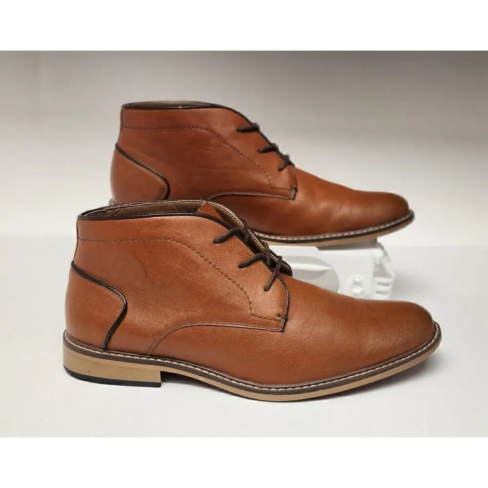 Steve Madden Men's M-Alakk Cognac  Brown Chukka  Leather Boots Shoes  Size 12M